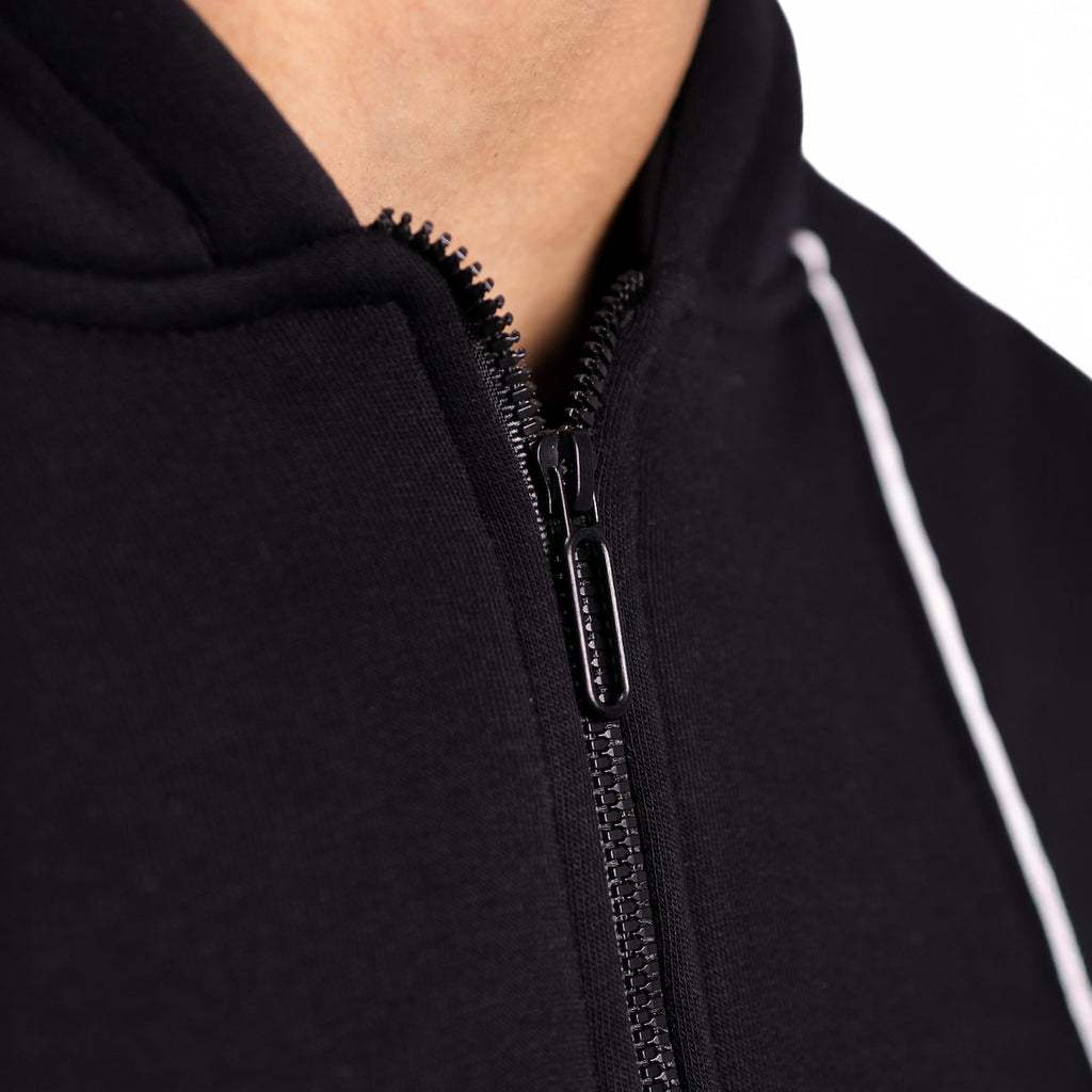 Onyx Black Zip Hoodie