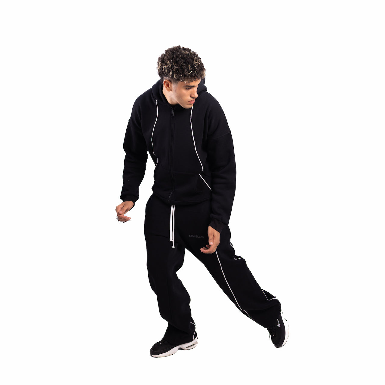 Onyx Black Full Tracksuit Set