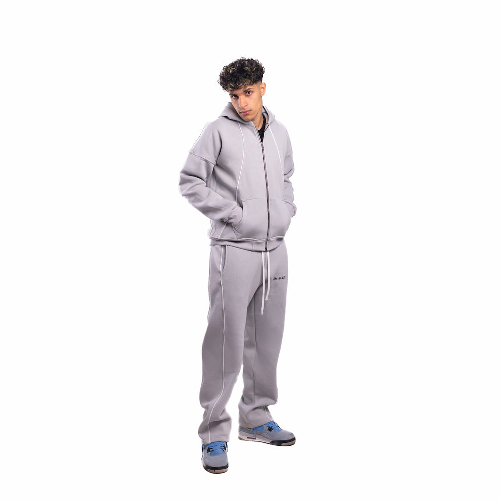 Soft Fog Grey Full Tracksuit Set
