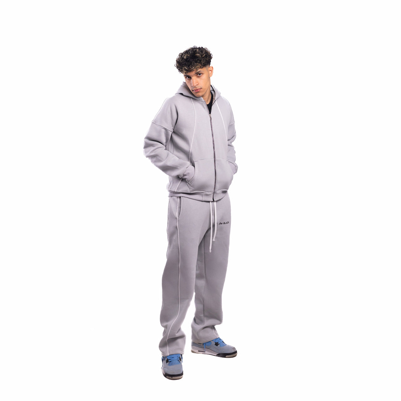 Soft Fog Grey Full Tracksuit Set