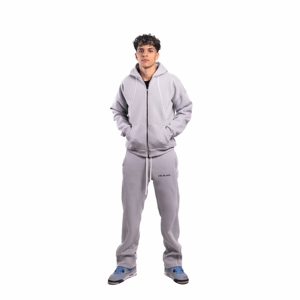 Soft Fog Grey Full Tracksuit Set