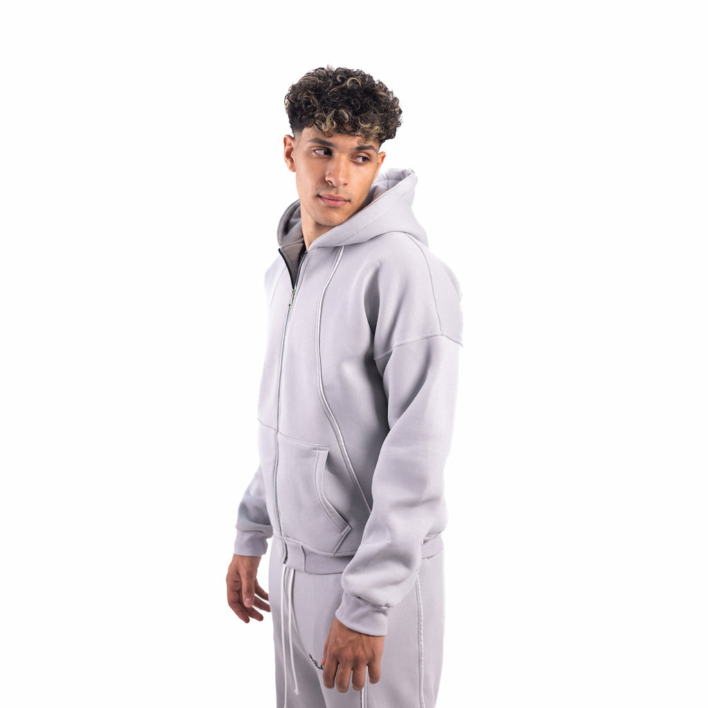 Soft Fog Grey Full Tracksuit Set