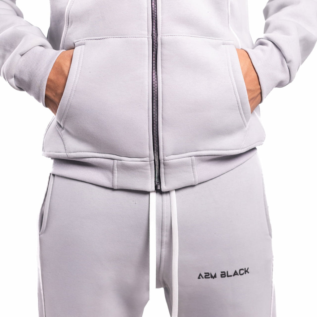 Soft Fog Grey Full Tracksuit Set