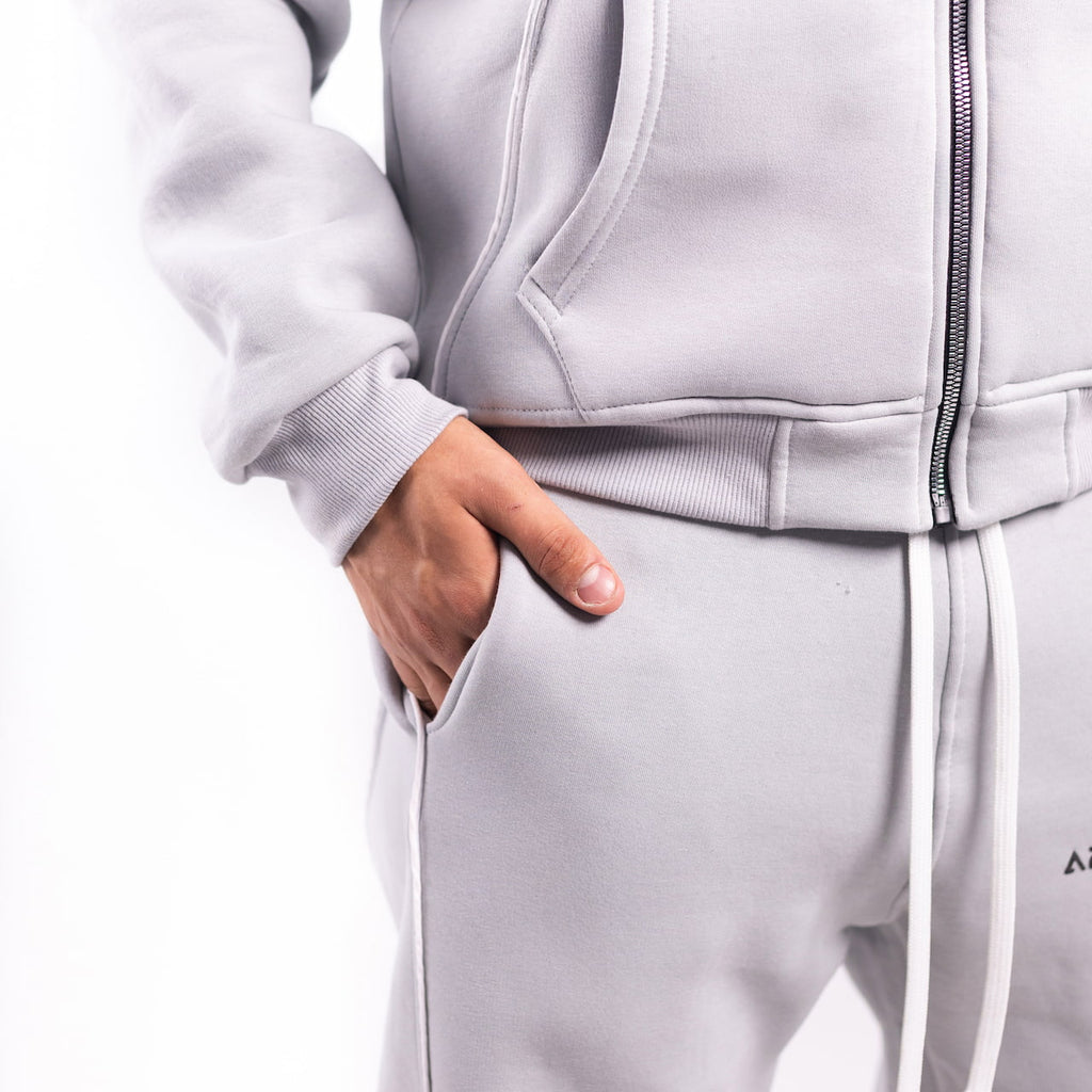 Soft Fog Grey Full Tracksuit Set