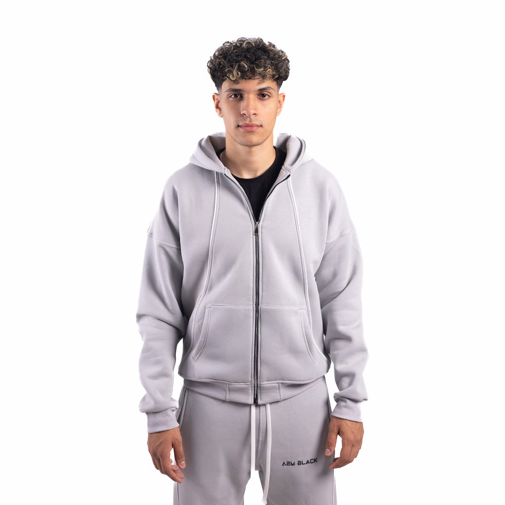 Soft Fog Grey Full Tracksuit Set