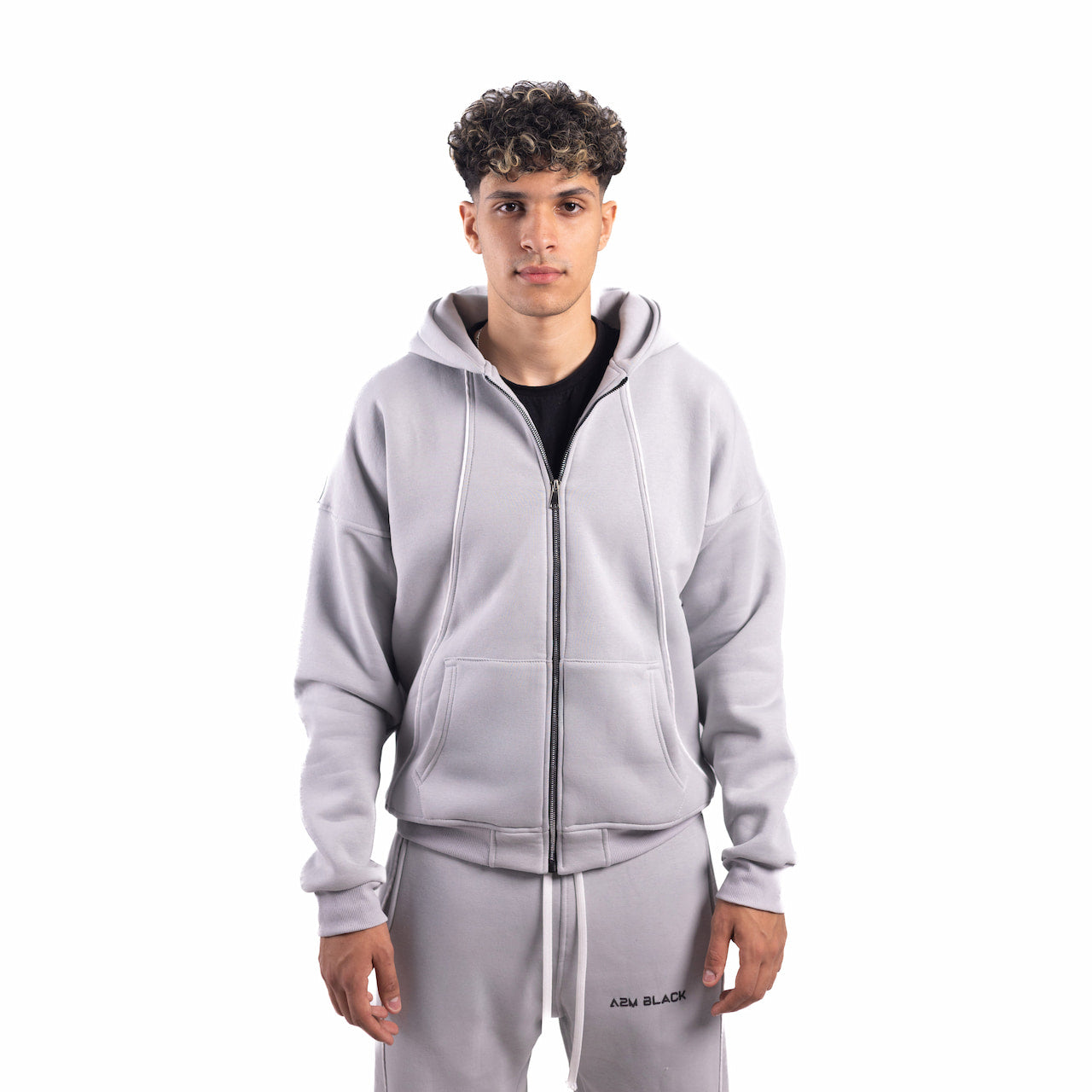Soft Fog Grey Full Tracksuit Set